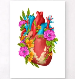 Anatomie cardiaque IV - Floral - Blanc-Codex Anatomicus Hot