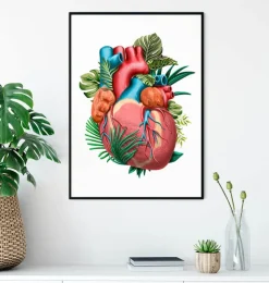 Anatomie cardiaque V - Floral - Blanc-Codex Anatomicus Online