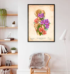 Anatomie de la hanche - Floral - Vintage-Codex Anatomicus Outlet