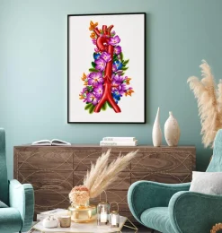 Anatomie de l'aorte - Floral - Blanc-Codex Anatomicus Discount