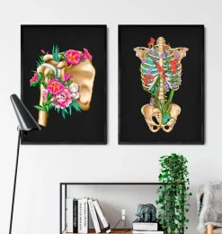 Anatomie de l'épaule - Floral - Noir-Codex Anatomicus Discount
