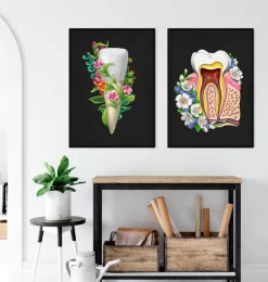 Anatomie dentaire III - Floral - Noir-Codex Anatomicus