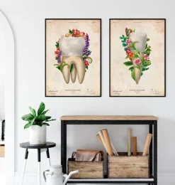 Anatomie dentaire IV - Floral - Vintage-Codex Anatomicus Hot