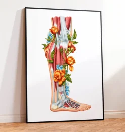 Anatomie des jambes - Floral - Blanc-Codex Anatomicus Outlet