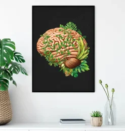 Anatomie du cerveau IV - Floral - Vintage-Codex Anatomicus Sale