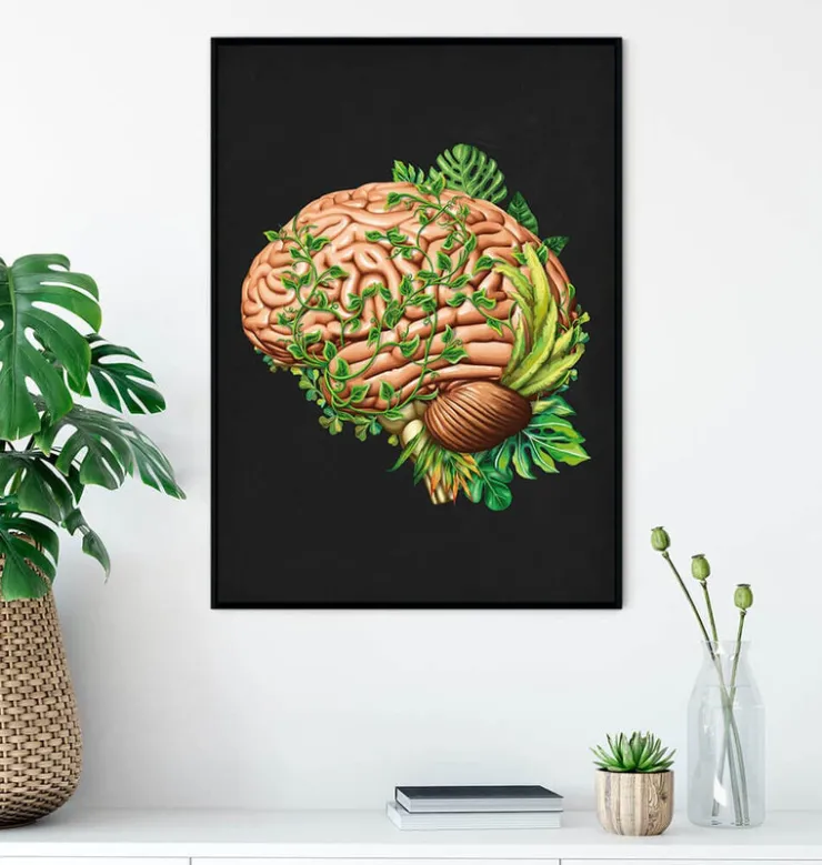 Anatomie du cerveau IV - Floral - Vintage-Codex Anatomicus Sale