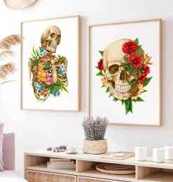 Anatomie du crâne IV - Floral - Blanc-Codex Anatomicus Discount
