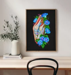 Anatomie du genou II - Floral - Noir-Codex Anatomicus Hot