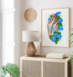 Anatomie du genou II - Floral - Blanc-Codex Anatomicus Outlet