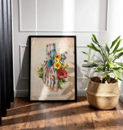 Anatomie du pied - Floral - Vintage-Codex Anatomicus Sale