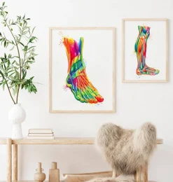 Anatomie du pied et de la cheville - Aquarelle-Codex Anatomicus Hot