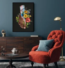 Anatomie du pied II - Floral - Noir-Codex Anatomicus