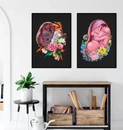 Anatomie du placenta - Floral - Noir-Codex Anatomicus New