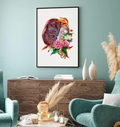 Anatomie du placenta - Floral - Blanc-Codex Anatomicus Clearance