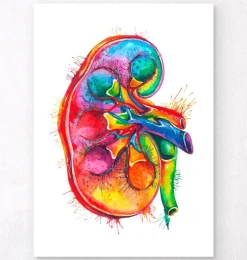 Anatomie du rein droit - Aquarelle-Codex Anatomicus Discount