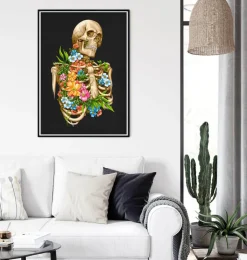 Anatomie du squelette - Floral - Noir-Codex Anatomicus New