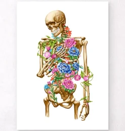 Anatomie du squelette II - Floral - Blanc-Codex Anatomicus Best