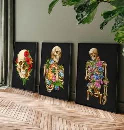 Anatomie du squelette II - Floral - Noir-Codex Anatomicus