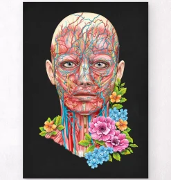 Anatomie du visage - Floral - Noir-Codex Anatomicus Best