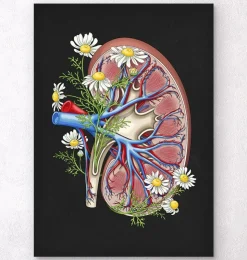Anatomie florale du rein - Noir-Codex Anatomicus New