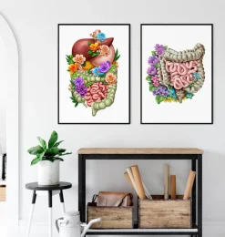 Appareil digestif - Floral - Blanc-Codex Anatomicus Hot