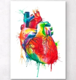 Art d'anatomie cardiaque - Aquarelle-Codex Anatomicus Sale