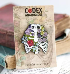 Cage thoracique avec fleurs - Pins-Codex Anatomicus