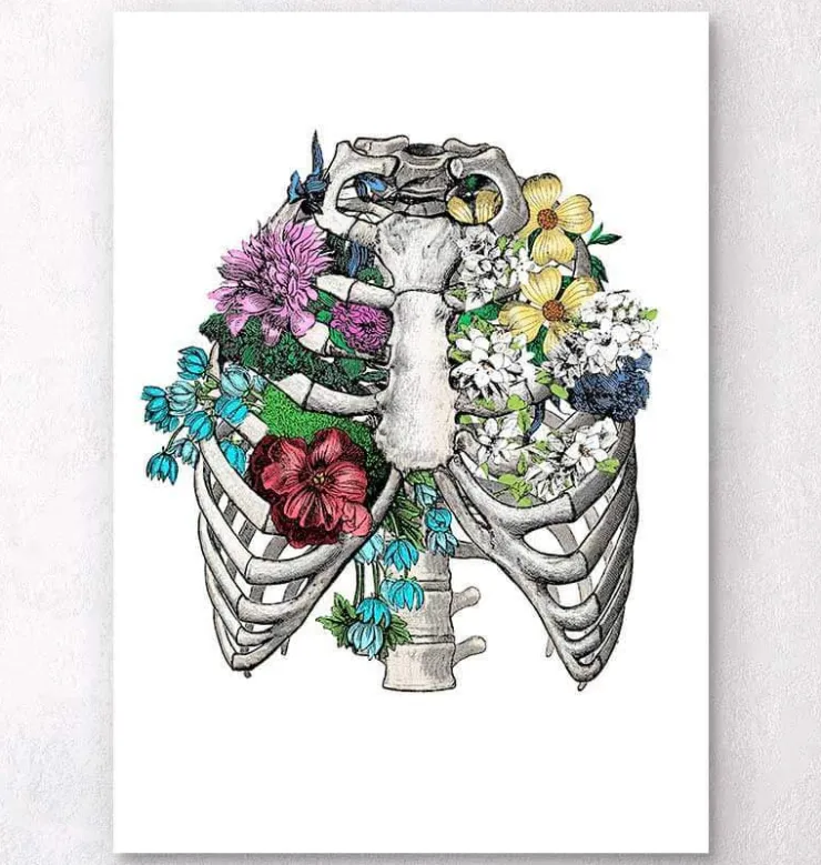 Cage thoracique avec fleurs-Codex Anatomicus New