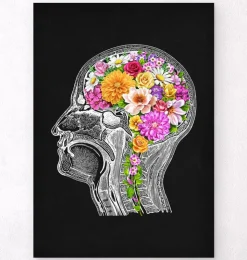 Cerveau anatomique avec fleurs II-Codex Anatomicus Discount