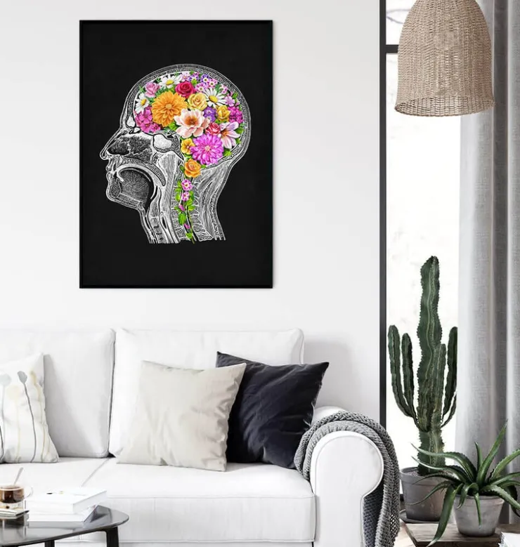 Cerveau anatomique avec fleurs II-Codex Anatomicus Discount