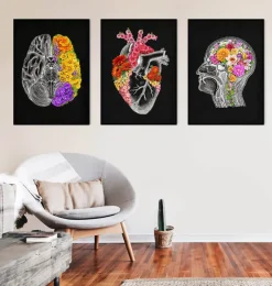Cerveau anatomique avec fleurs II-Codex Anatomicus Discount