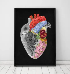 Coeur anatomique avec fleurs-Codex Anatomicus Discount