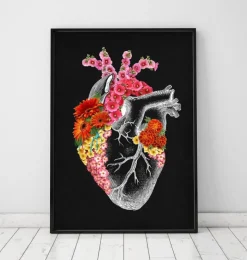 Coeur anatomique avec fleurs II-Codex Anatomicus Best