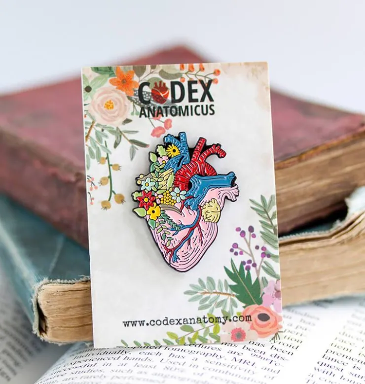 Coeur avec fleurs - Pins-Codex Anatomicus Clearance
