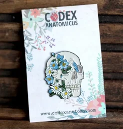 Crâne avec des fleurs - Pins-Codex Anatomicus Discount