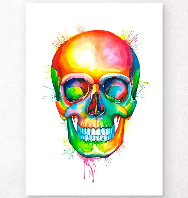 Crâne II - Aquarelle-Codex Anatomicus Hot