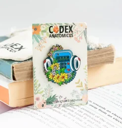 Défibrillateur avec des fleurs - Pins-Codex Anatomicus Clearance