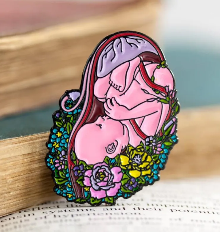 Foetus avec des fleurs - Pins-Codex Anatomicus Best