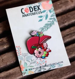 Foie aux fleurs - Pin's émail-Codex Anatomicus Sale