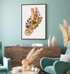 Fracture de la cheville - Floral - Blanc-Codex Anatomicus Outlet