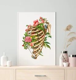 Fracture des côtes - Floral - Blanc-Codex Anatomicus Hot