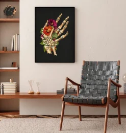 Fracture du poignet - Floral - Noir-Codex Anatomicus Clearance