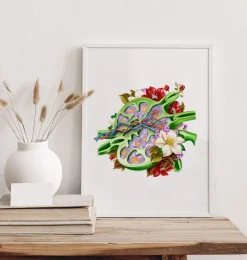 Ganglion lymphatique - Floral - Blanc-Codex Anatomicus Hot