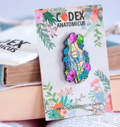 Genou avec des fleurs - Pins-Codex Anatomicus Online