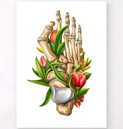 Hallux valgus - Floral - Blanc-Codex Anatomicus Discount