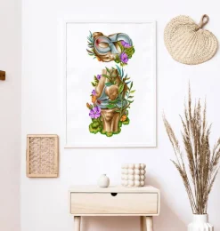Lésion méniscale - Floral - Blanc-Codex Anatomicus Sale