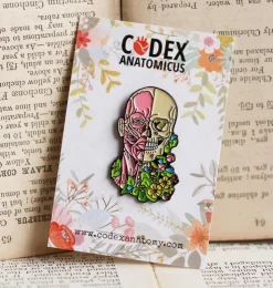 Muscles du visage avec des fleurs - Pins-Codex Anatomicus New