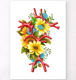 Polygone de Willis - Floral - Blanc-Codex Anatomicus Online