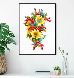 Polygone de Willis - Floral - Blanc-Codex Anatomicus Online