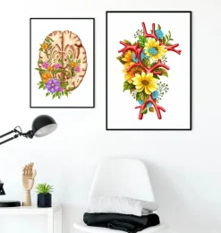 Polygone de Willis - Floral - Blanc-Codex Anatomicus Online